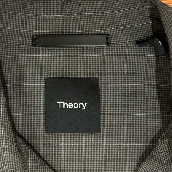 THE0RY SELK KELSO SEERSUCKER MINIMALIST NORMCORE CHORE SHIRT JACKET EUC XXL - Picture 11 of 13